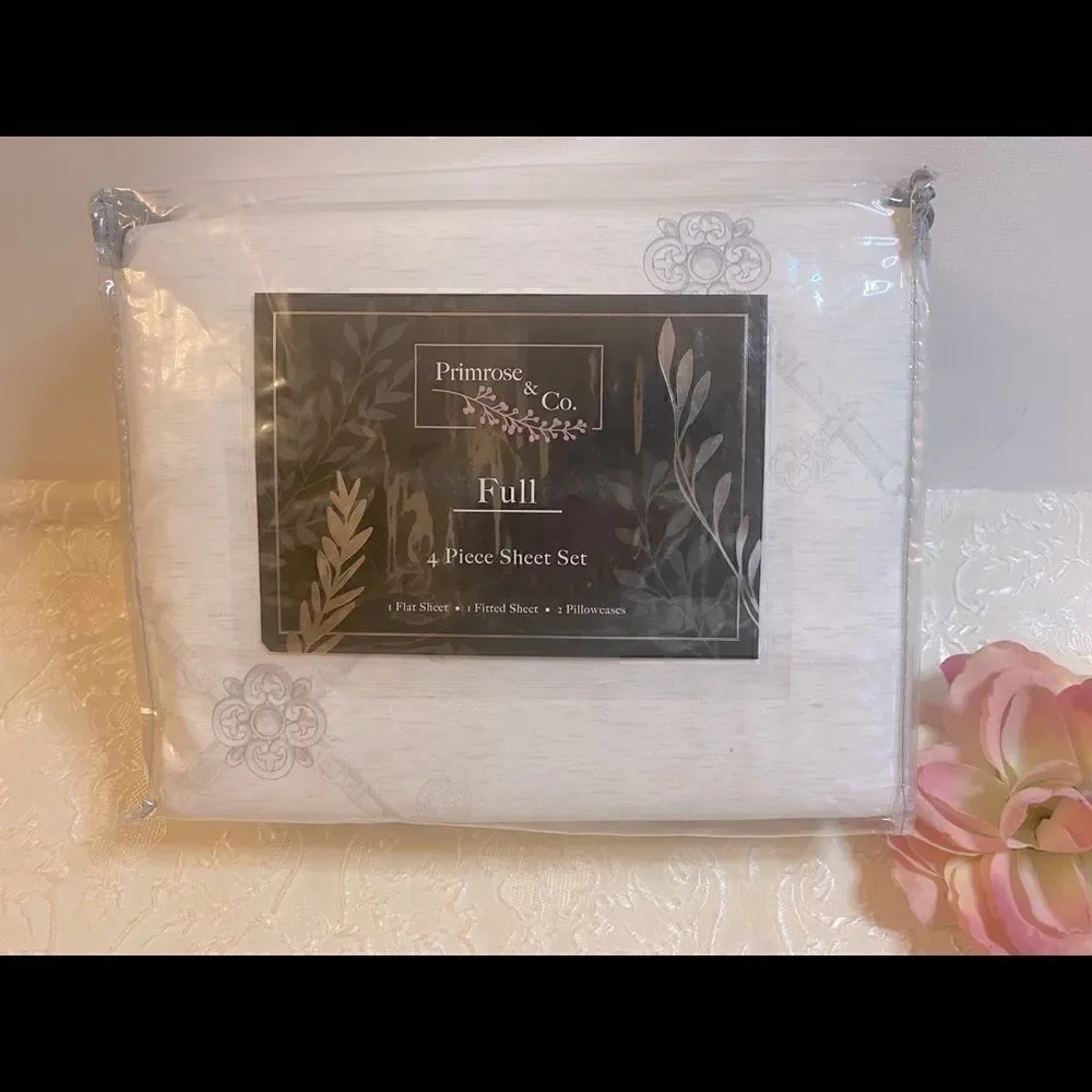 💥Primrose & Co.4 Piece floral sheet Set Full